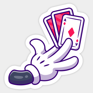 Hand Holding Card Sticker